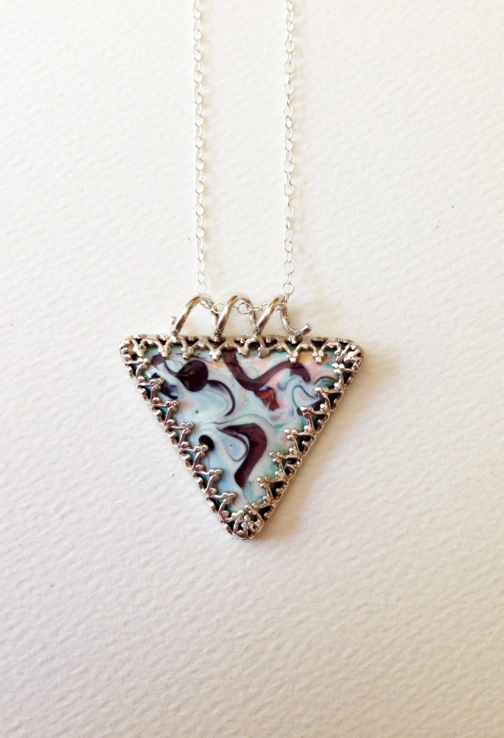 Polo - Enameled Bezel Set Pendant
