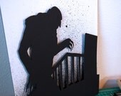 Nosferatu - vampire 3D silhouette 11x15 handcut paper craft by Pigg