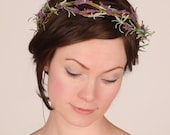 Lavender Fields Hair Wreath - Crown of Flowers, Headband, Circlet - Wedding, Bridal, Flower Girl, Summer Festival