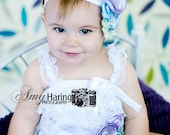 The Madison Headband, Birthday, Maternity Sash, Fabric Flowers, Rhinestones, Photo Prop, Belt, Wedding, Baby Girl, Newborn,