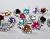Rhinestone Heart Earrings Gift for Sister, Cousin, Aunt, Perfect for Jewelry Box or Jewelry Organizer