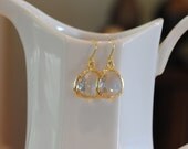 The Phoenix Earrings - Clear/Gold