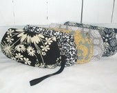 Bridesmaids fold over Wristlet Clutch -Set of 5- your choice of fabric