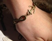 Nautical Eternity chain bracelet with Love, Hope, Faith tag