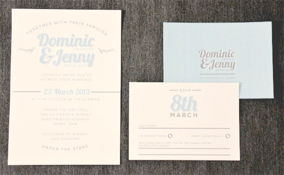 DIY Wedding or Engagement Invite and RSVP card