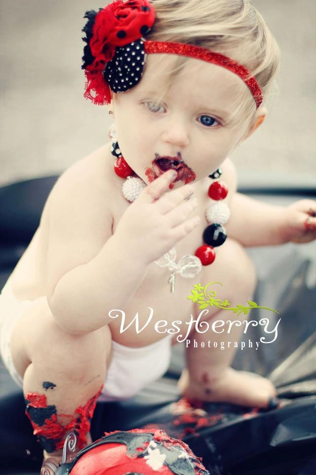 Baby Girl Headbands..Baby Headbands..Newborn Headbands..Ladybug Headband..Lady Bug Headband..Photography Prop
