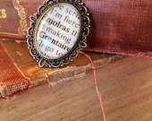Victor Hugo Les Miserables Enjolras and Grantaire Antiqued Bronze Book Page Key Ring or Key Chain