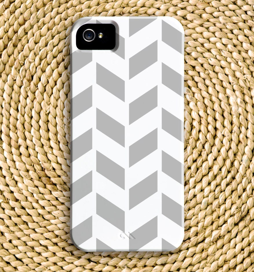 Pick Your Color, iPhone Model & Optional Monogram - Herringbone Barely-There Snap-On Hard Plastic iPhone Case - Made To Order