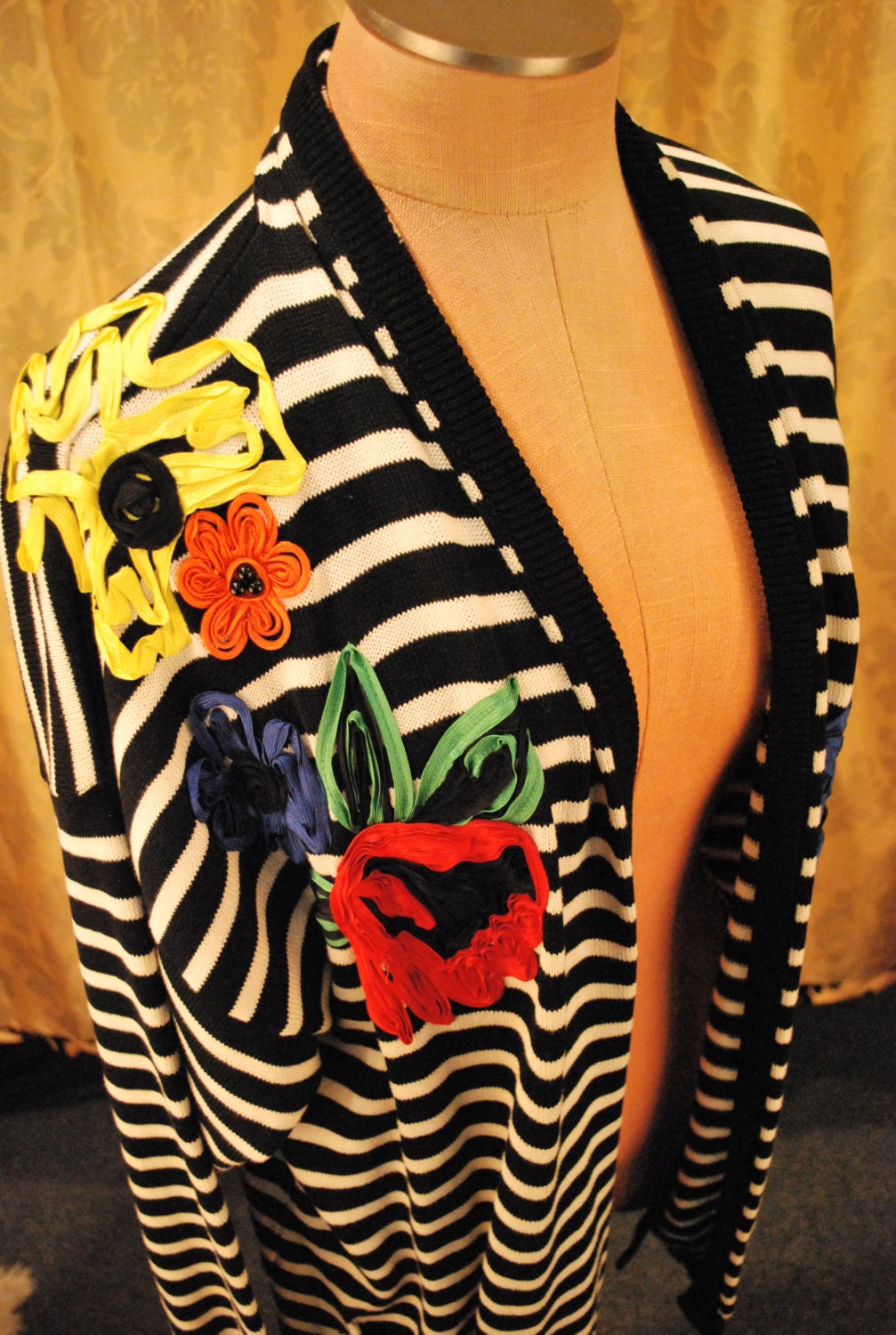 Escada Striped Cardigan/ Sweater