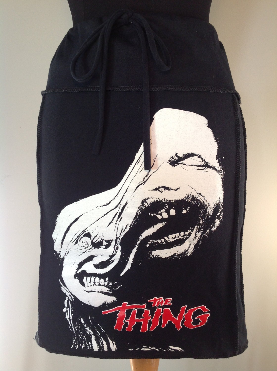 The Thing T Shirt Skirt / Recycled Cotton Tees / Horror / John Carpenter / Sci-Fi / Kurt Russell / Drawstring / Tshirt / T-Skirt