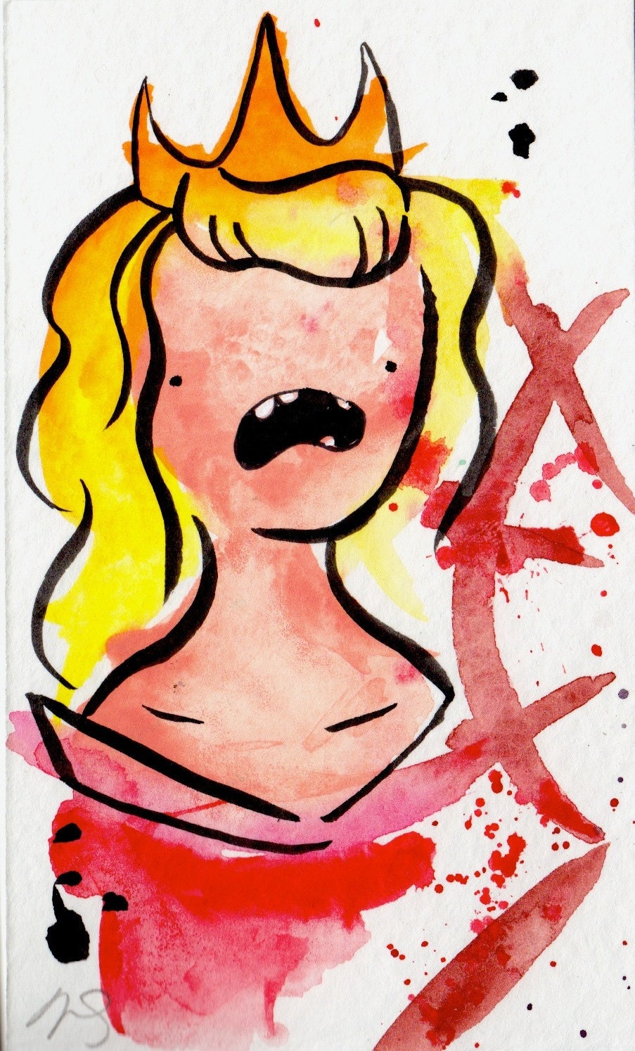 ORIGINAL PAINTING Aurora Sleeping Beauty Disney Princess