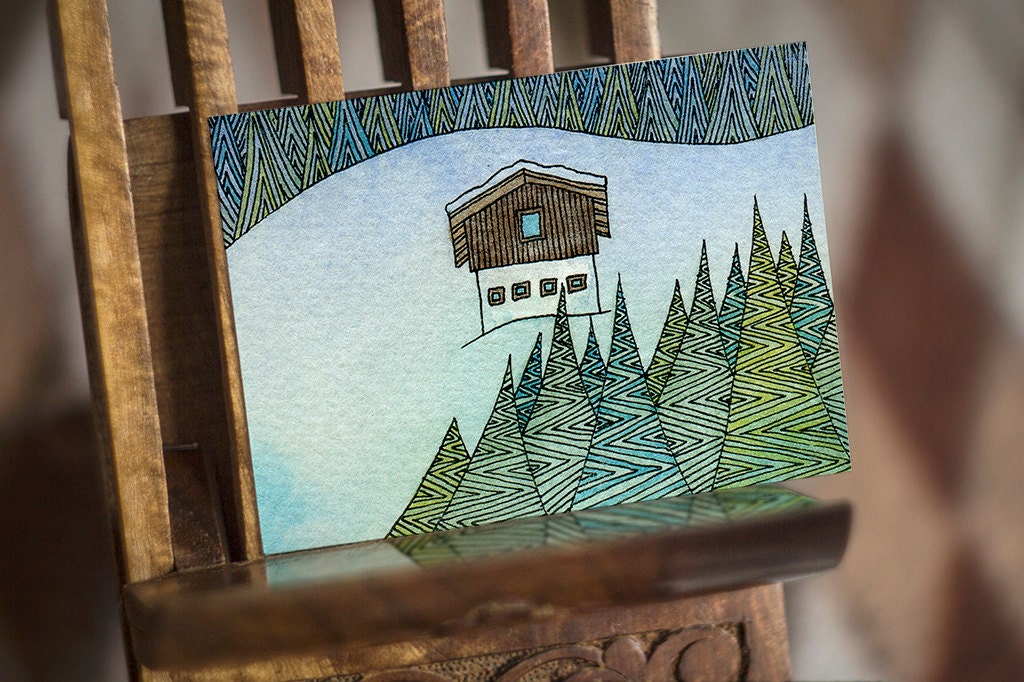 ACEO print - Solitary House