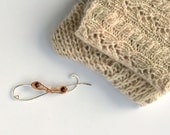 Bronze Garnet Double-Feather Shawl Pin - Handmade in Sterling Silver and Bronze Featuring beautiful Garnet Stones