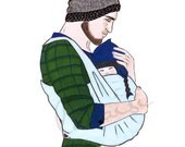 Daddy with Baby Sling (Original)