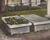 COOPERSTOWN, NEW YORK - Cooper's Grave, Cemetery, Graves, Tomb, Vintage Postcard, Used & Stamped, memorabilia, 1910s, Puffenberger