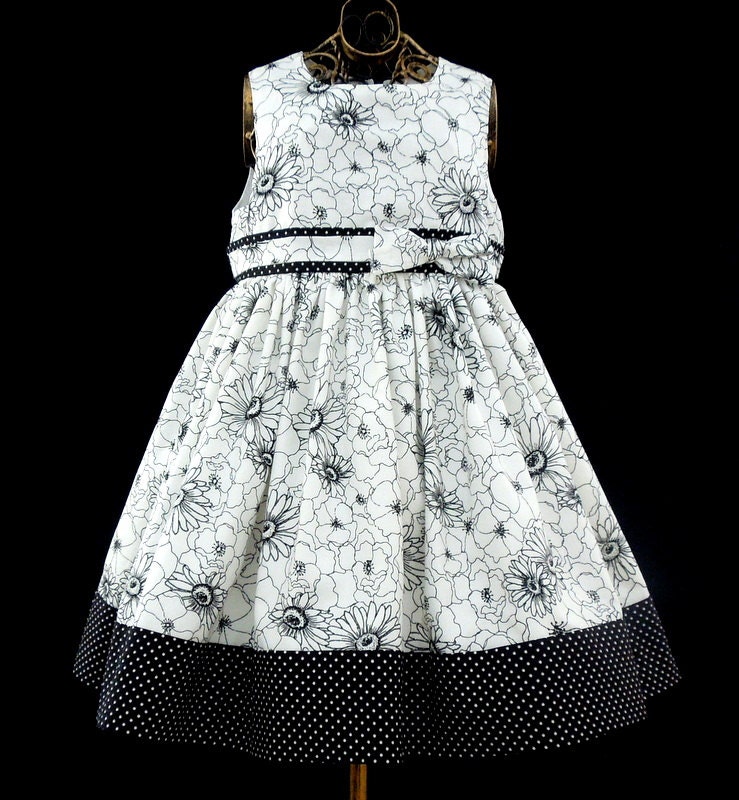 Black & White Dress - Size 2T - READY TO SHIP