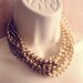 Vintage Beaded Ivory and Gold Necklace