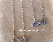 The BRISTAL Necklace: Delicate Pave Infinity Necklace