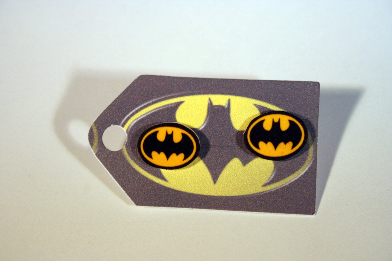 Bat Signal Earrings Tiny and Large