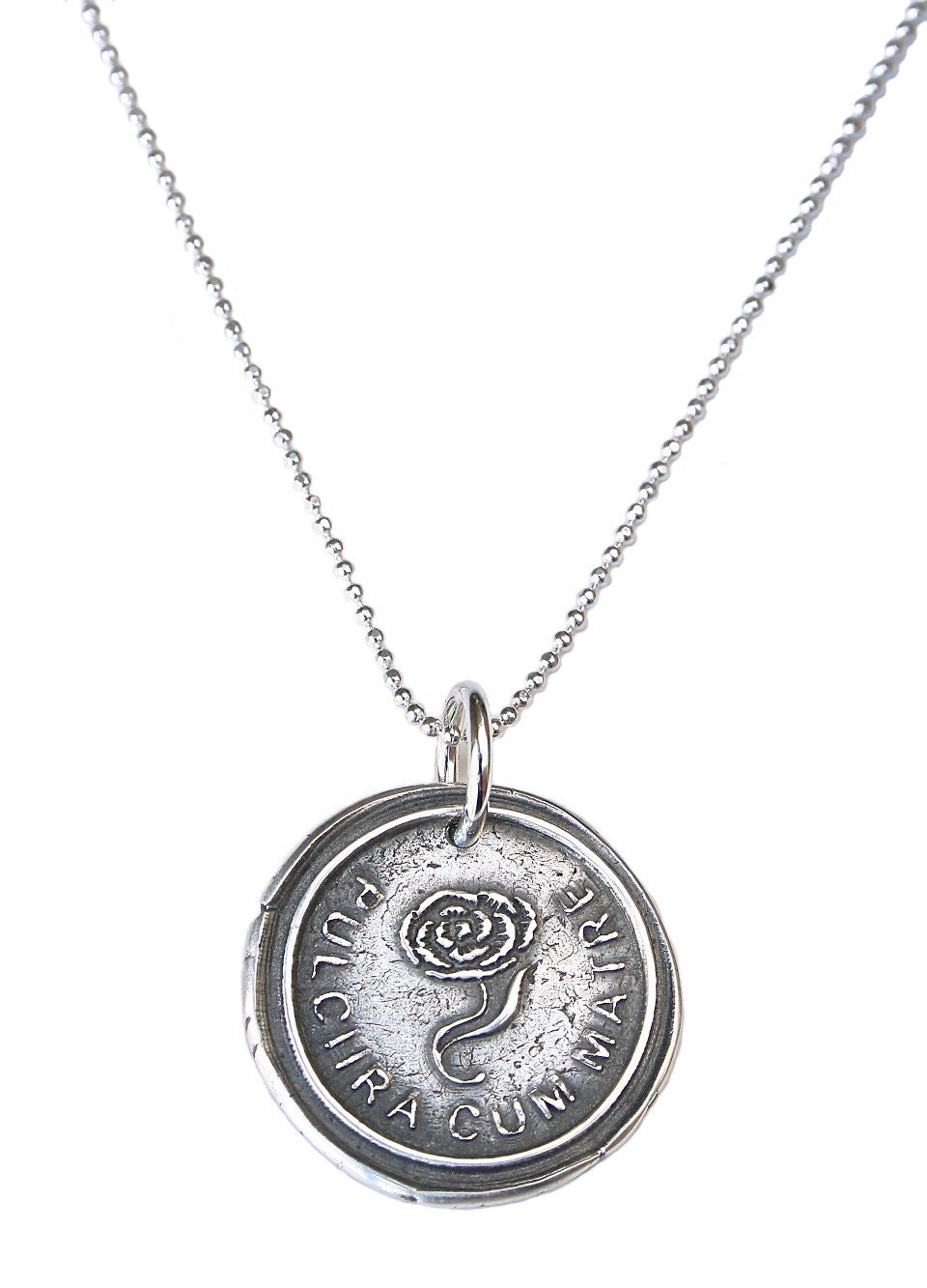 Fine Silver "Beautiful Mother" Wax Seal - Mother's Day Necklace