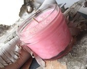 Pink Sugar scented Soy Candle - Fluorescent Soy Candle -- 4 ounce Jar