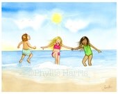 Kids Wall Art Print - Life is better at the beach - Children's room decor