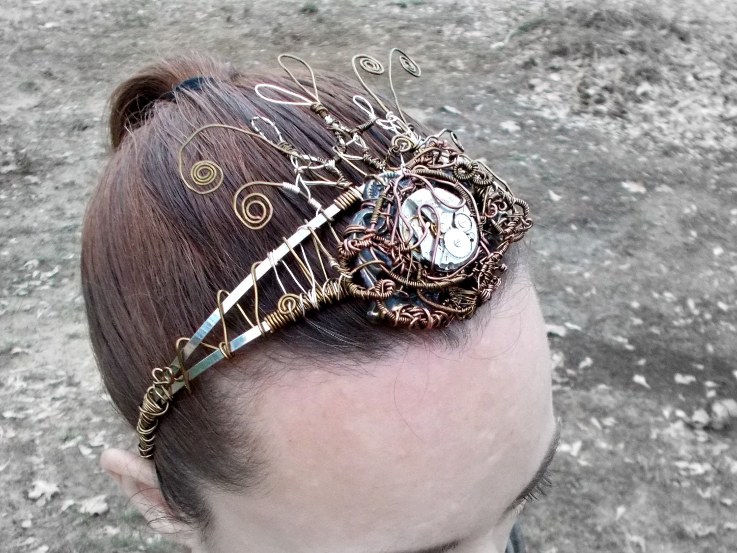 Steampunk Wire Wrap and Watch Movement Tiara