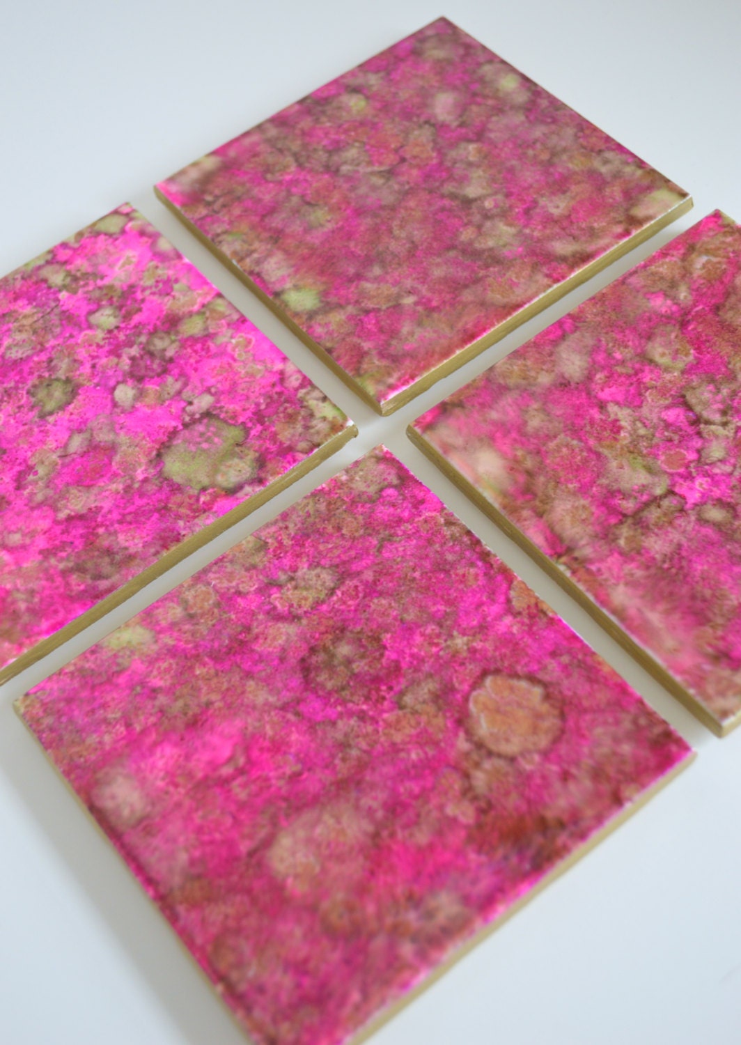Set of Ink Dyed Coasters
