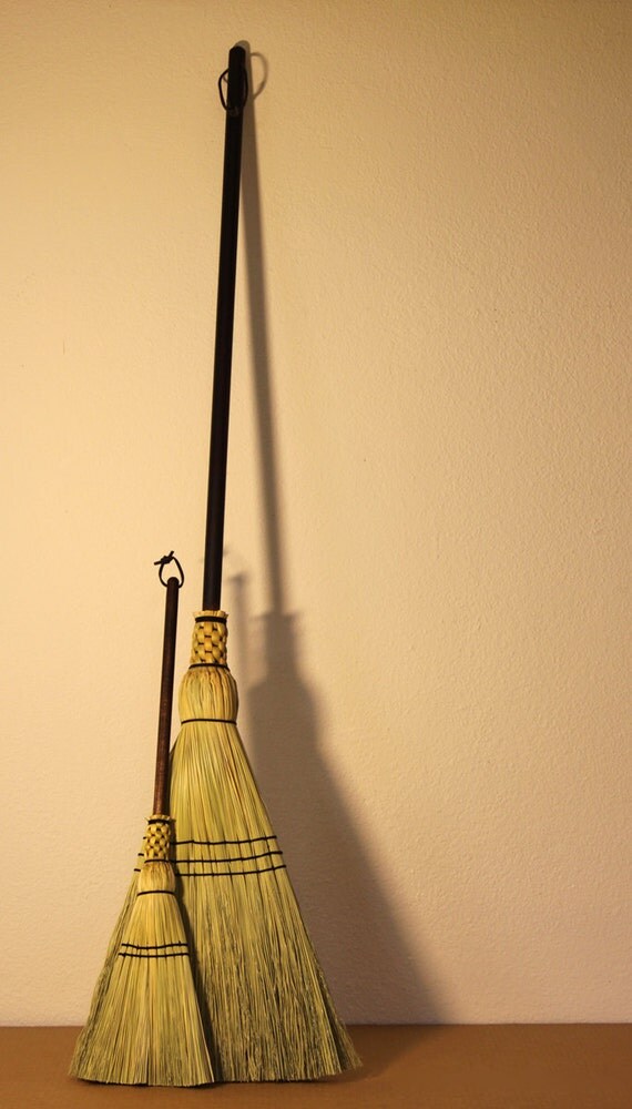 Mother & Toddler Broom Set Woven Corn Broom by SkagitBroomWorks