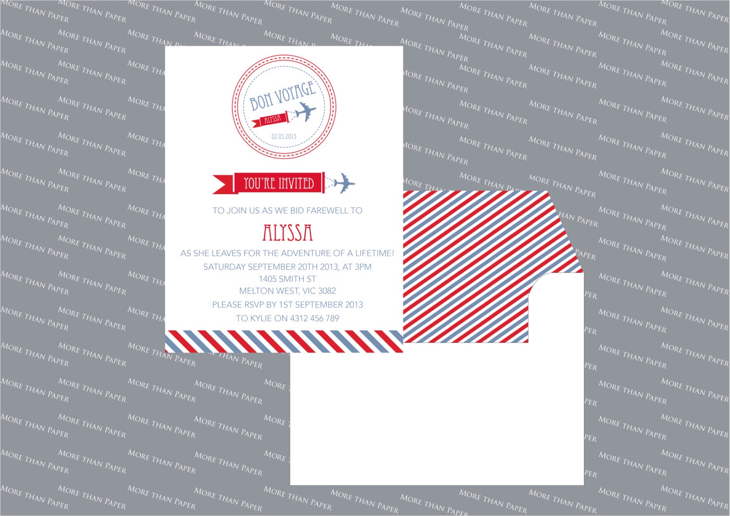 Bon Voyage - Going Away Party Invitation