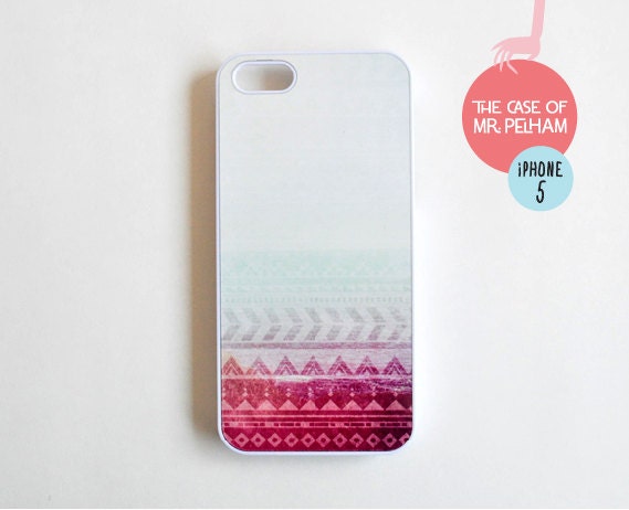 iPhone 5 Case - Aztec iPhone 5 Case - Aztec iPhone Case over Beach Print - Plastic iPhone 5 Case - Accessories for iPhone