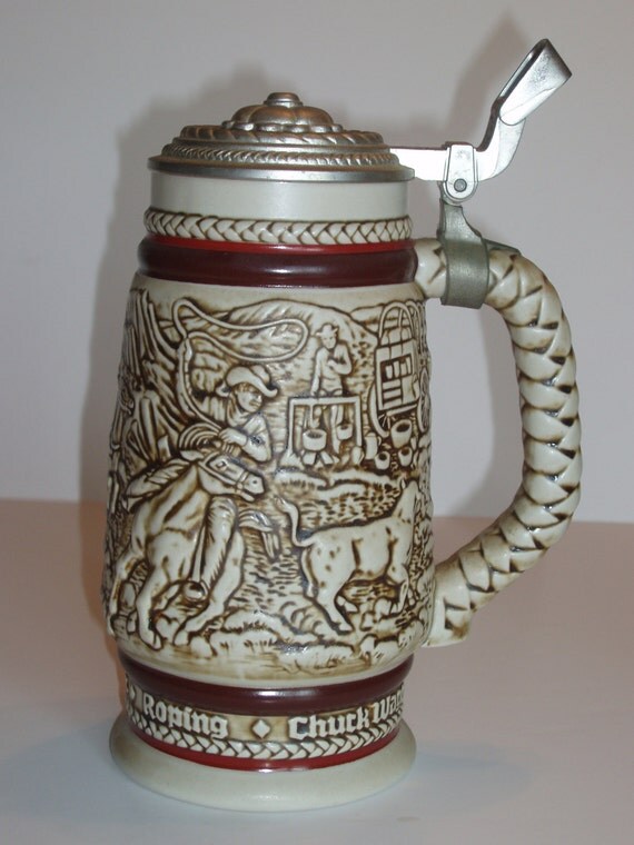 1980's Wild West Cowboy Avon Beer Stein by northwoodsfrog on Etsy