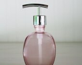 Geometric Recycled Glass Soap Dispenser - Sea Glass Mauve