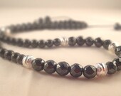 Hematite Necklace Mens Chunky Shambala Necklace