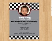 Race Car Birthday Invitation