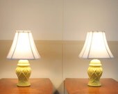 Palm Beach Regency Yellow Ginger Jar Lamps (Pair)