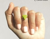 Mini Triangle Knuckle Midi Ring Adjustable Dainty Minimalist Simple Gift Silver Geometric Jewelry Present Bridal Shower Favor Tiny