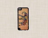 Ipod Touch 5 Case, Ipod Touch 5g Cases, Colorful Elephant on Wood Cases for iTouch 5th Generation, Snap on Hard Case