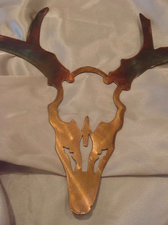 Copper Torch Patina CNC Plasma Metal Deer by Metalheadartdesign