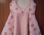 Made to order girls dress with heart cutout back
