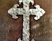 Steel cross, hand forged metal cross