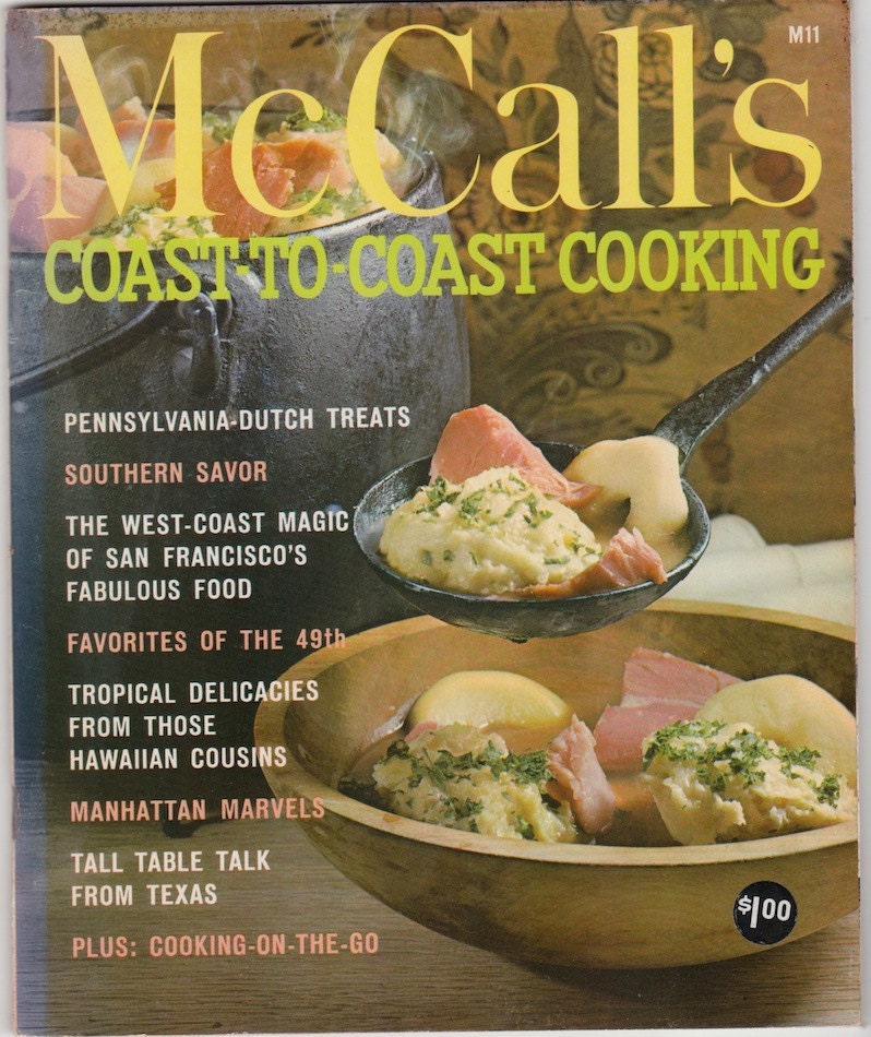 McCall's Coast to Coast Cooking 1965 VINTAGE COOKBOOK illustrations Kay Smith