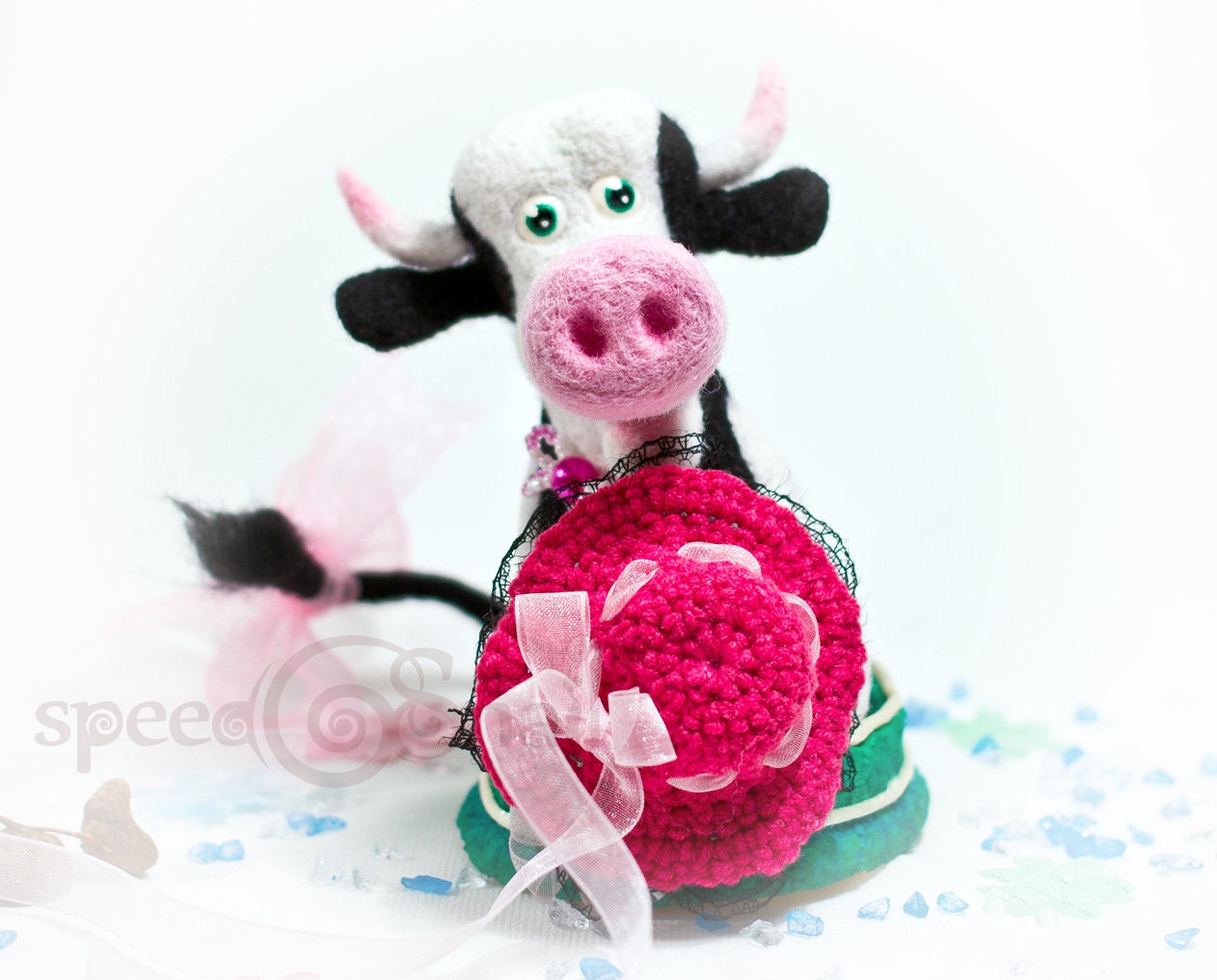 Needle Felted Toy. Handmade Doll. OOAK Needle Felted Animal Miniature.