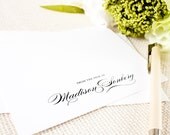 Personalized Notecard Set - Vintage Script - Set of 8 Folded Personalized Stationery / Stationary Cards - Choose your color