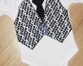 Infant onesie. Boys shirt. Toddler tie shirt. Baby boy onesie. Star Wars tie and vest onesie. 3,6,9,12,18 and 24 Months 2T, 3T, 4T