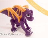 Custom Mini Dragon from Art- Small Stuffed Dragon- Kids Soft Toy Dragon- Miniature Custom Plush from drawing