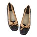 vintage black leather flats / sailing shoes / early 1990's vintage boat shoes / nautical beach loafers / slide on bow flats