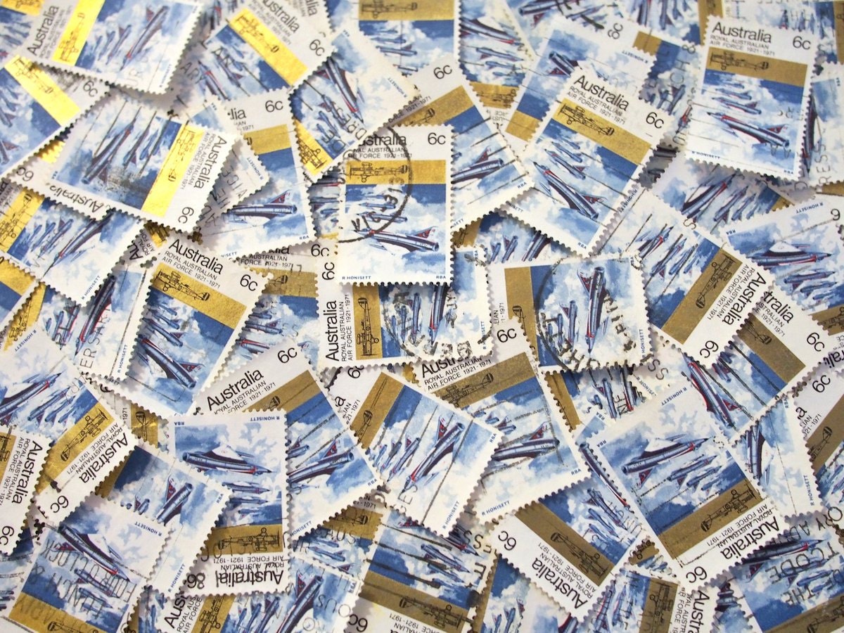 Australian Royal Air Force Stamps x 10