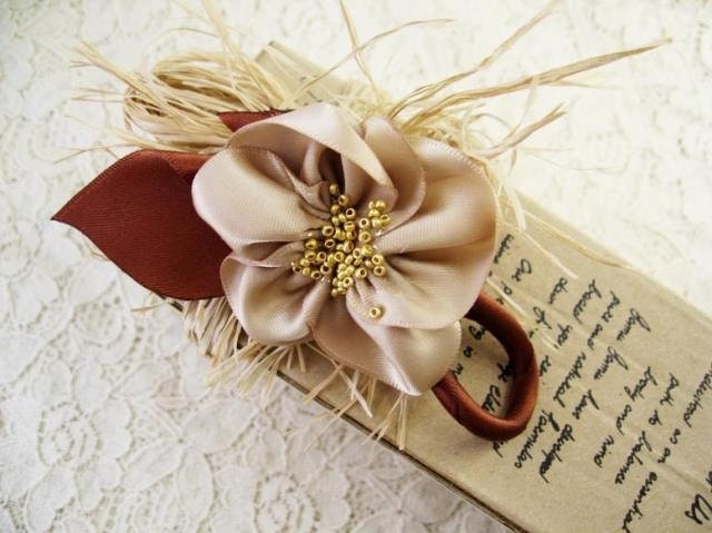 fascinator/handmade lily/flower/ /ribbon/hair clip/ birthday gift/wedding bridal hair accessaries/headpiece/prom/cocktail