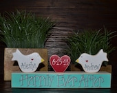 Happily Ever After Personalized Wedding Gift Block Set-wedding gift home decor primitive gift holiday personalized anniversary shower